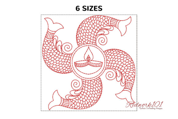 Beautiful Hindu Swastic Symbol Lineart