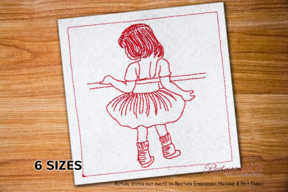 Charming Cute Little Girl in Ballerina Pose