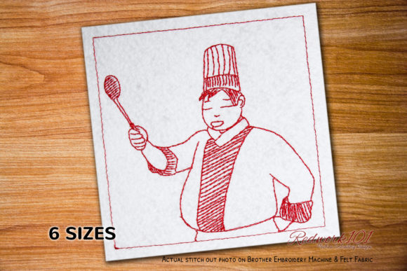 Confident Young Chef Bluework Design