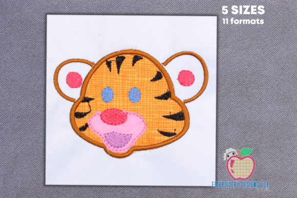 Cute and Adorable Baby Tiger Applique Design