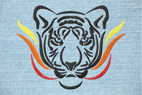 Fiery Tiger Face Large
