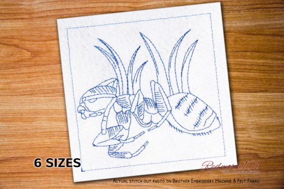 Macro Ghost Ant Embroidery Design