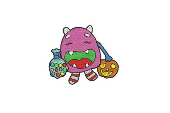 Pink Trick or Treat: A Charming Halloween Embroidery Set