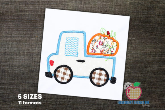 Pumpkin Truck Applique: A Charming Addition