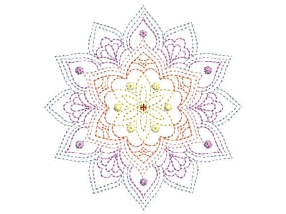 Simple Mandala: A Versatile Embroidery Design
